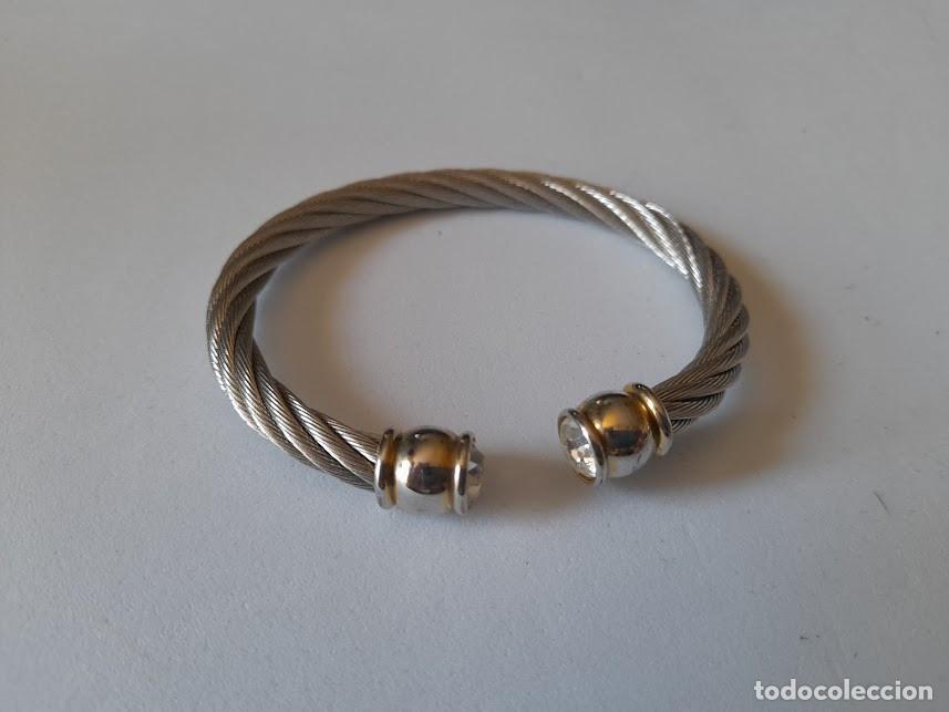 Joyeria: Brazalete tipo Fred cable acero y circonita. - Foto 1