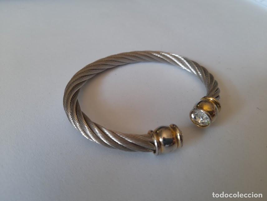 Joyeria: Brazalete tipo Fred cable acero y circonita. - Foto 2