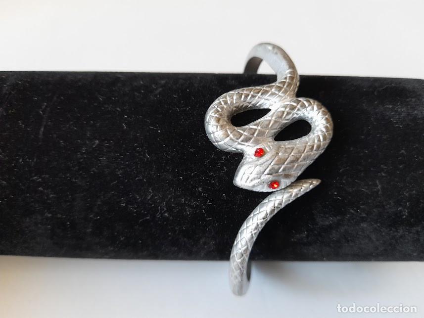 Joyeria: Brazalete serpiente con piedras rojas ojos - Foto 1