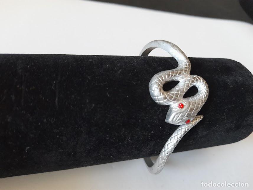 Joyeria: Brazalete serpiente con piedras rojas ojos - Foto 2