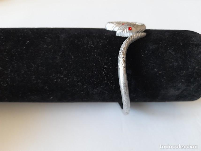 Joyeria: Brazalete serpiente con piedras rojas ojos - Foto 3