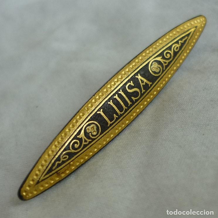 Joyeria: Broche damasquinado nombre Luisa - Foto 1
