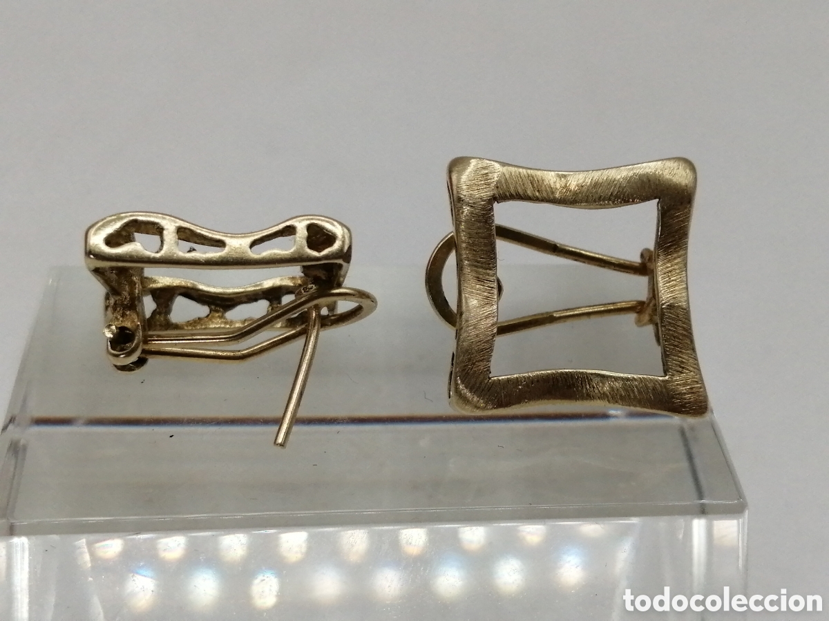 Joyeria: Pendientes metal dorado. Cierre Omega - Foto 3