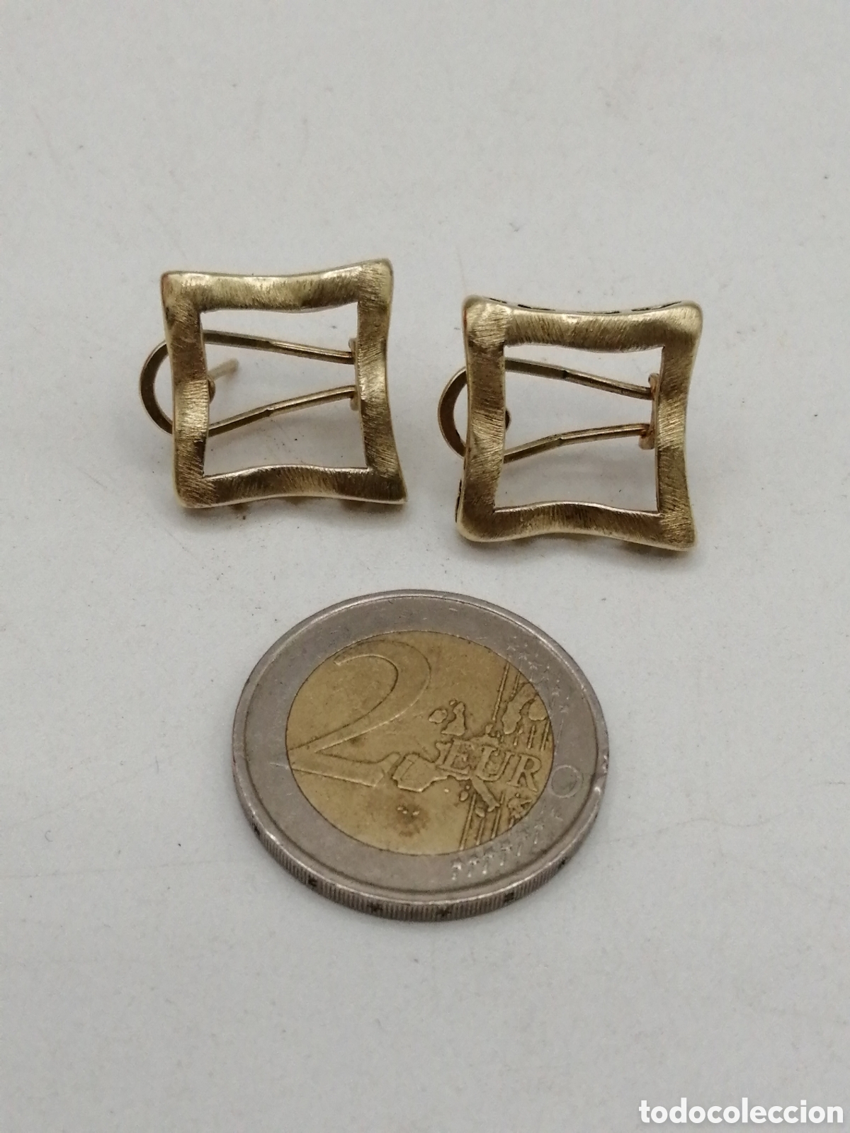 Joyeria: Pendientes metal dorado. Cierre Omega - Foto 5