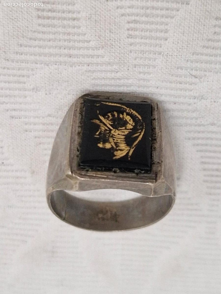 Joyeria: ANILLO DE PLATA CON PIERDA ONIX GRABADA - Foto 1