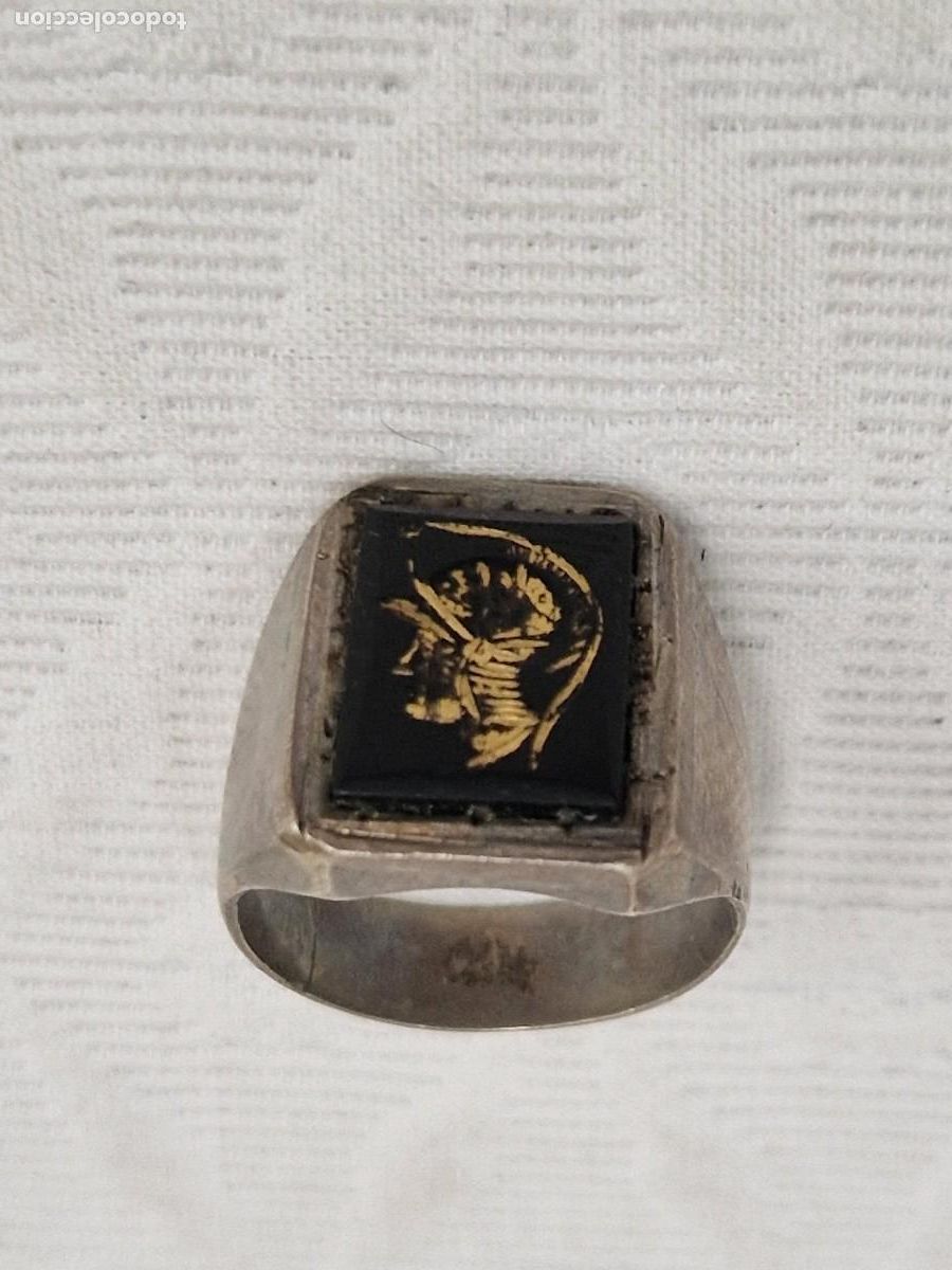 Joyeria: ANILLO DE PLATA CON PIERDA ONIX GRABADA - Foto 2