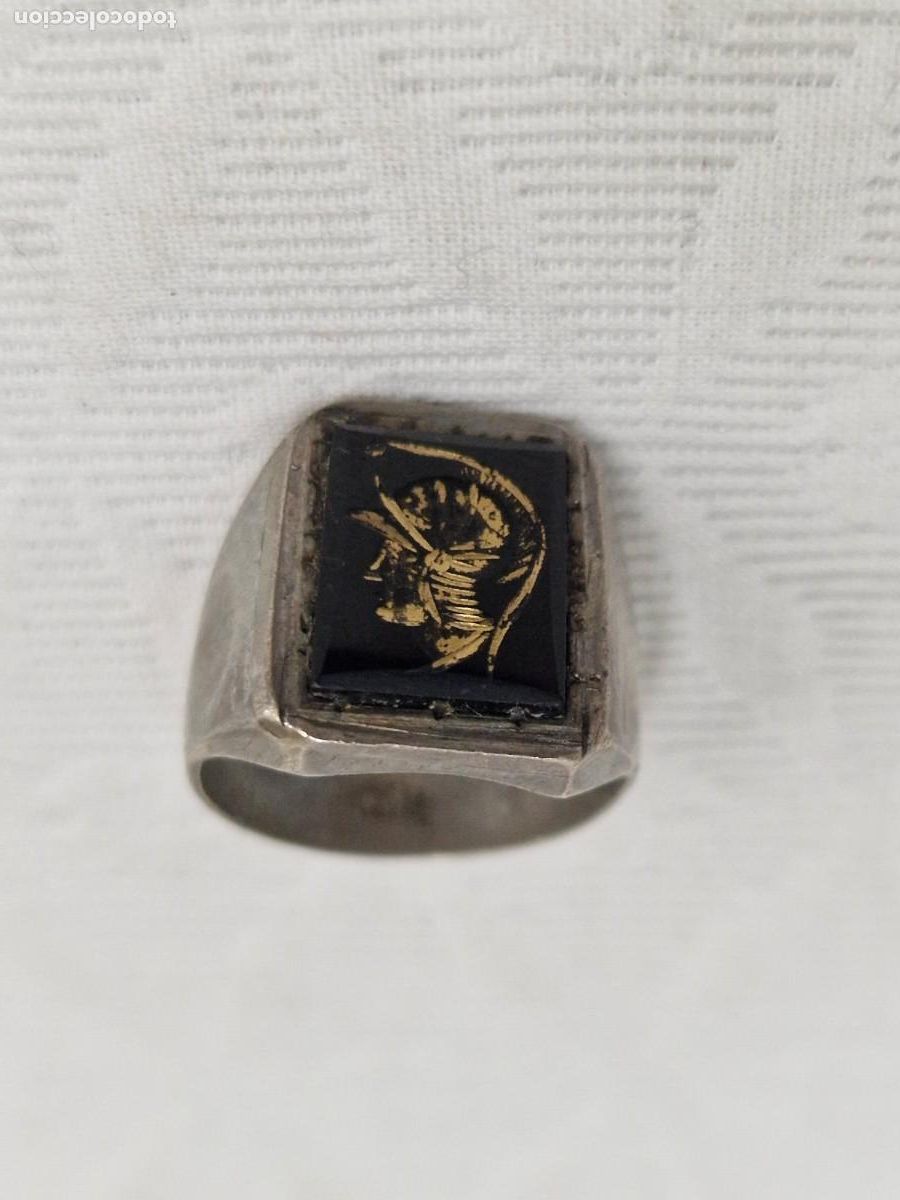 Joyeria: ANILLO DE PLATA CON PIERDA ONIX GRABADA - Foto 5