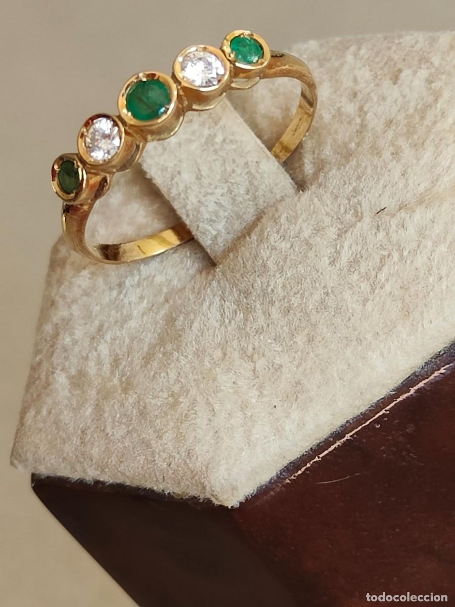 Joyeria: CINQUILLO ORO 18K ESMERALDA BRILLANTE - Foto 3