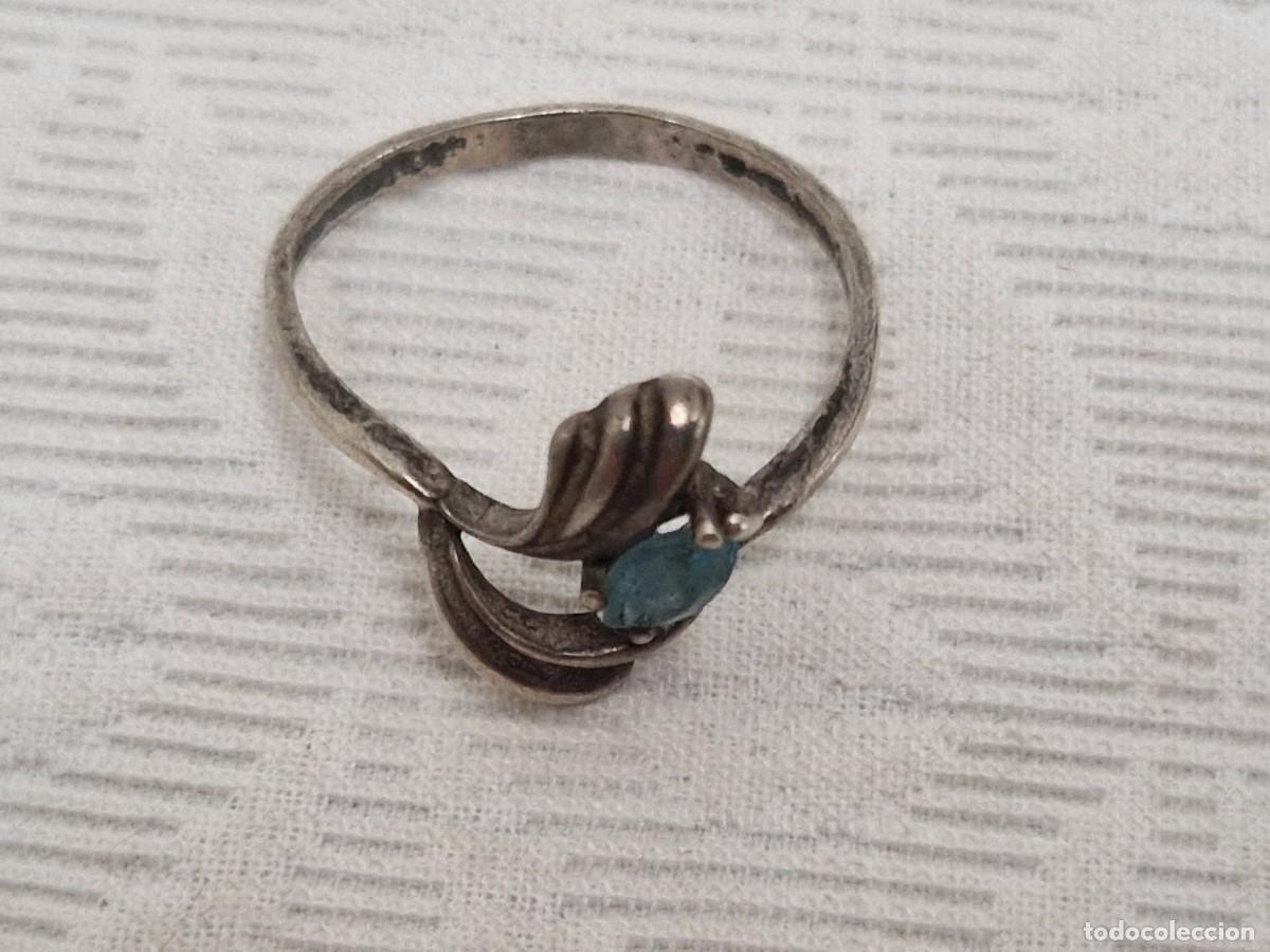 Joyeria: ANILLO DE PLATA CON PEQUE&Ntilde;A AGUAMARINA - Foto 1