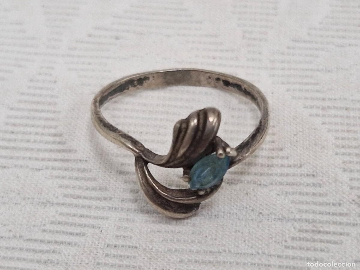 Joyeria: ANILLO DE PLATA CON PEQUE&Ntilde;A AGUAMARINA - Foto 4