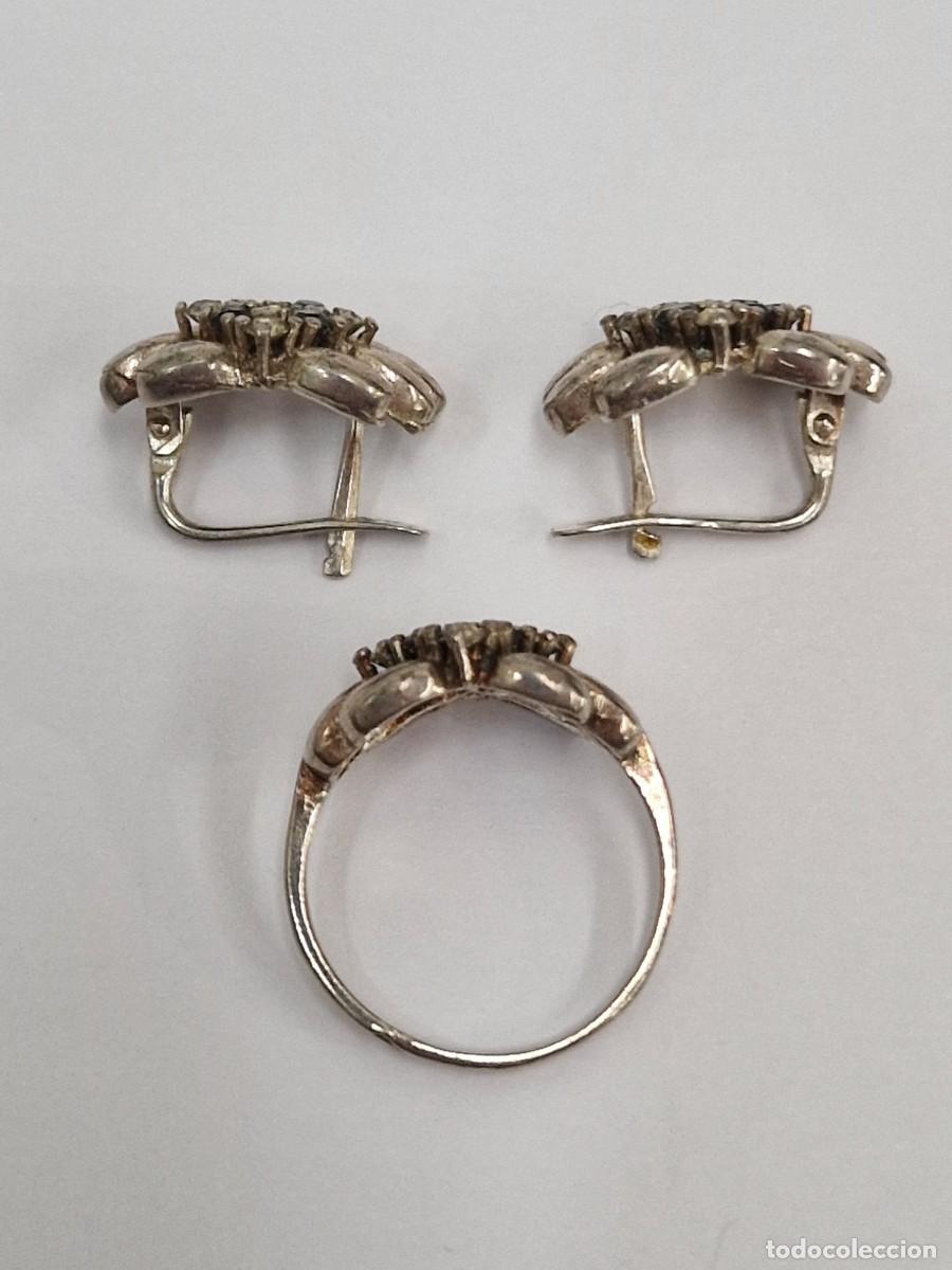 Joyeria: CONJUNTO DE PENDIENTES Y ANILLO EN PLATA CON AGUAMARINA - Foto 6