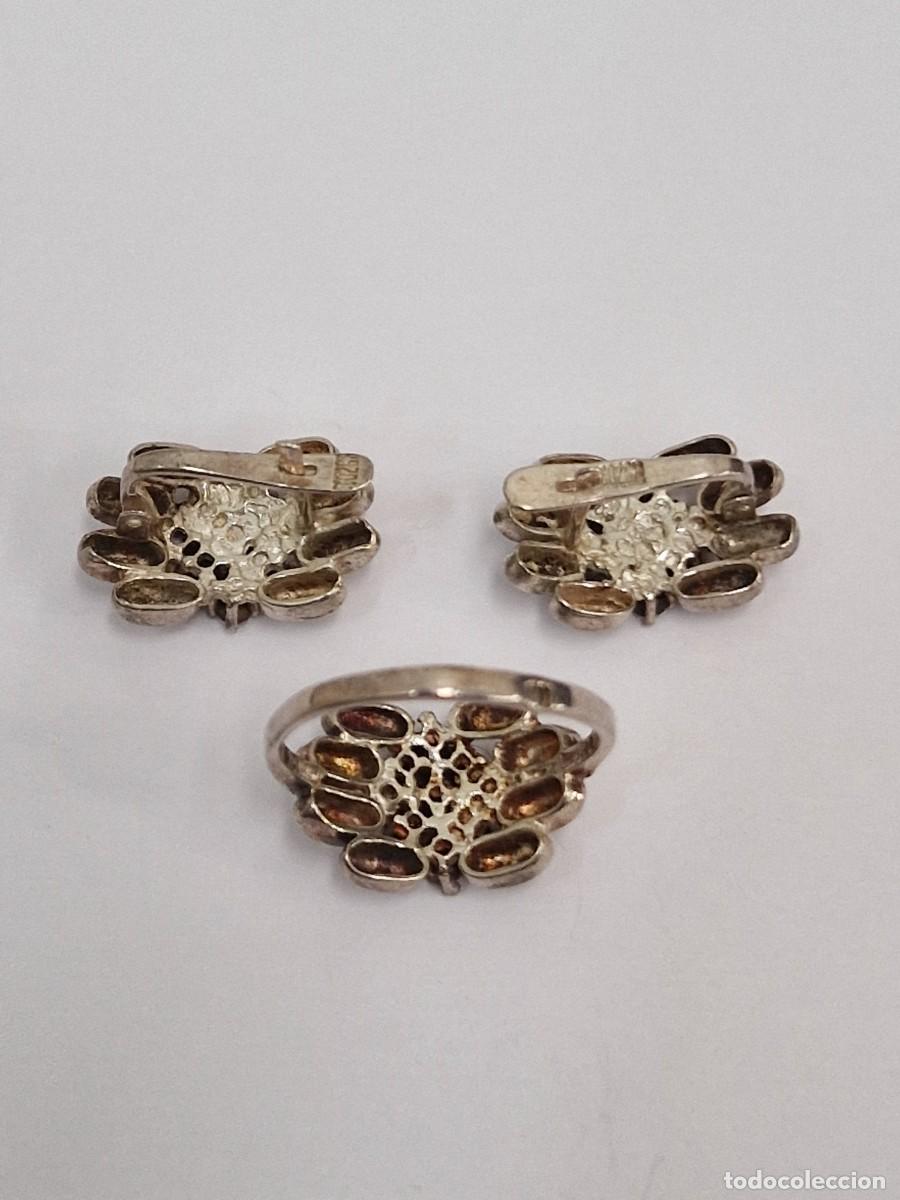 Joyeria: CONJUNTO DE PENDIENTES Y ANILLO EN PLATA CON AGUAMARINA - Foto 7