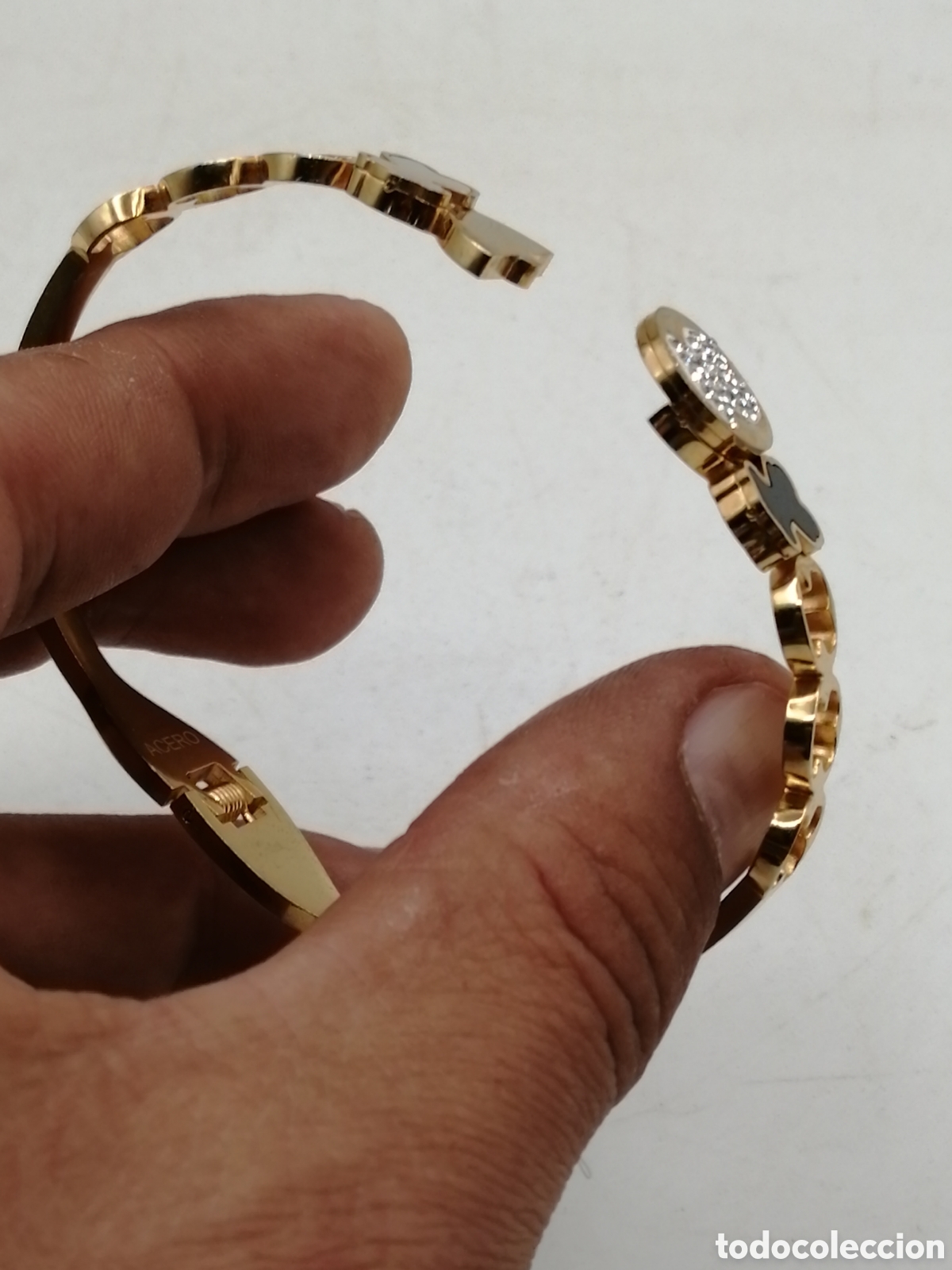 Joyeria: Pulsera brazalete acero dorado - Foto 6