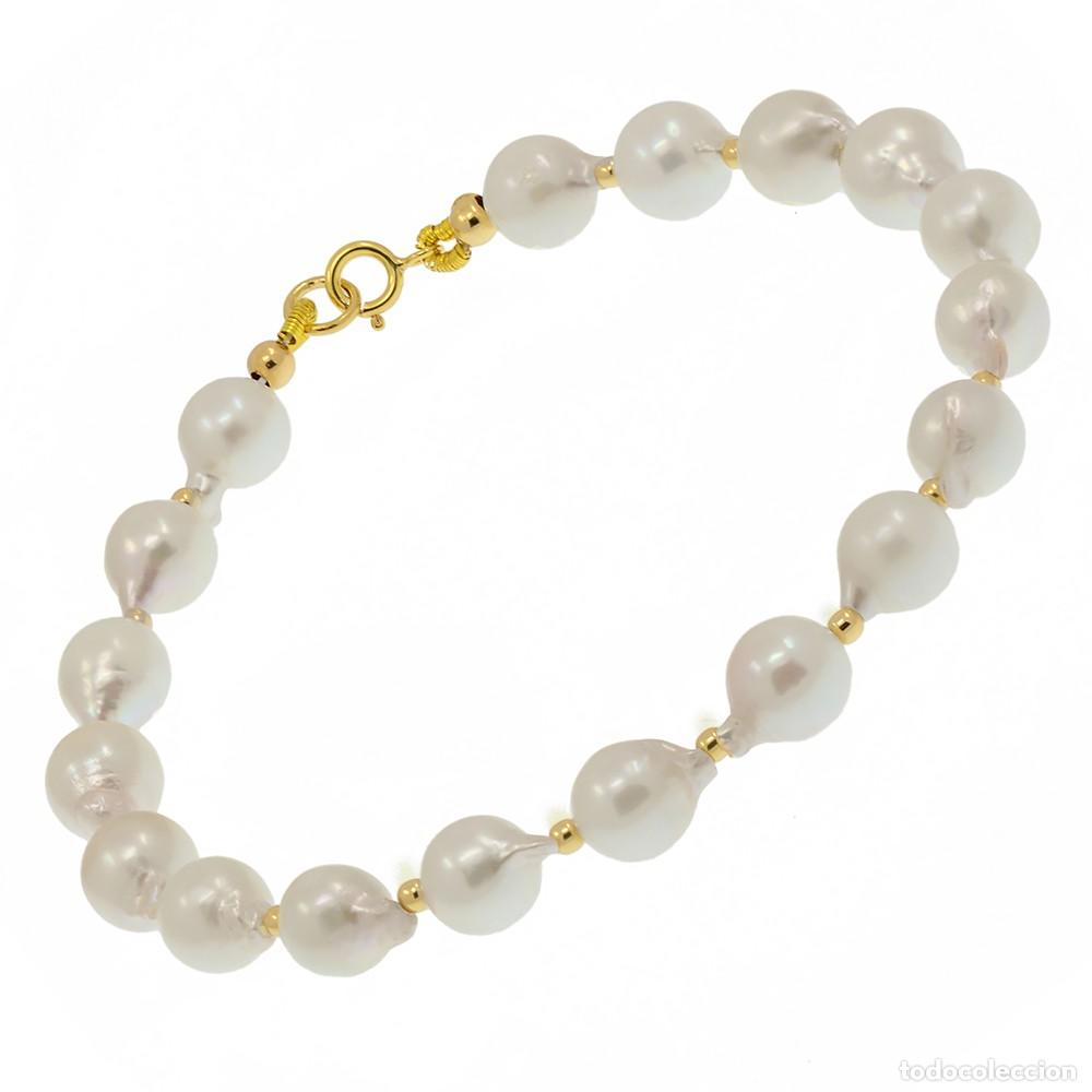 Joyeria: PULSERA DE ORO AMARILLO 18K Y PERLAS BARROCAS AKOYA - Foto 1