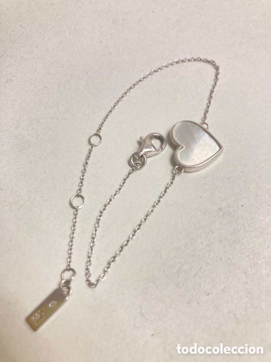 Joyeria: Pulsera de plata y centro coraz&oacute;n nacar /puls03 - Foto 4