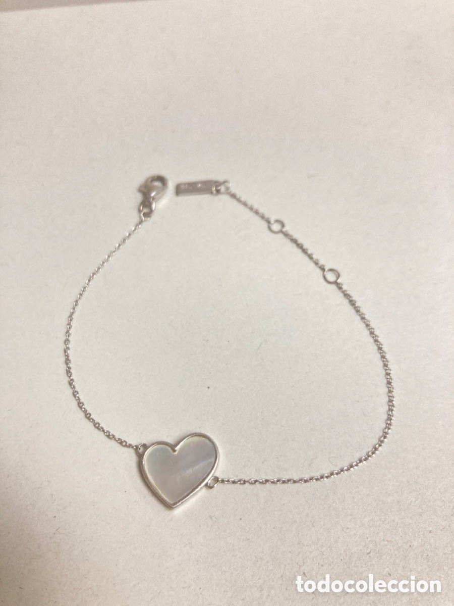 Joyeria: Pulsera de plata y centro coraz&oacute;n nacar /puls03 - Foto 1