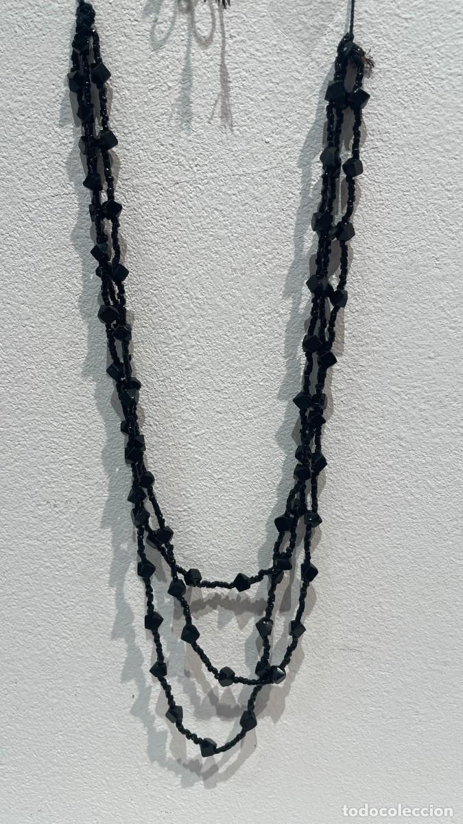 Joyeria: COLLAR NEGRO ANTIGUO CON PIEDRAS NEGRAS - Foto 1