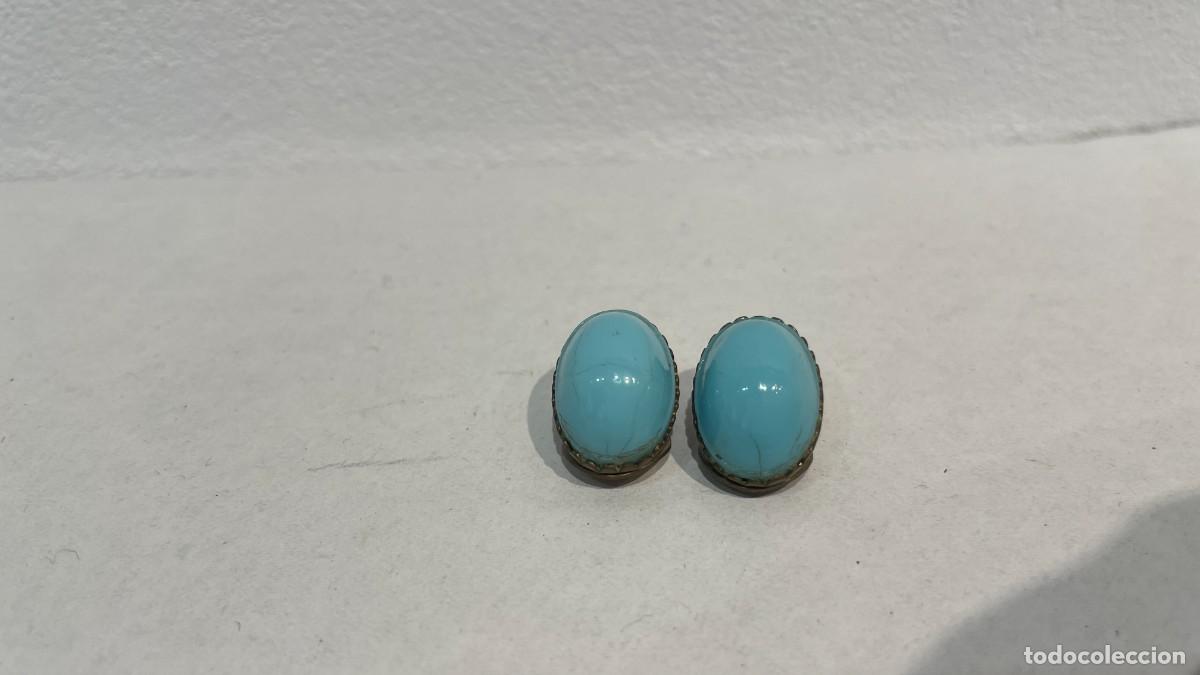 Joyeria: PENDIENTES ANTIGUOS CON PIEDRAS AZULES - Foto 1