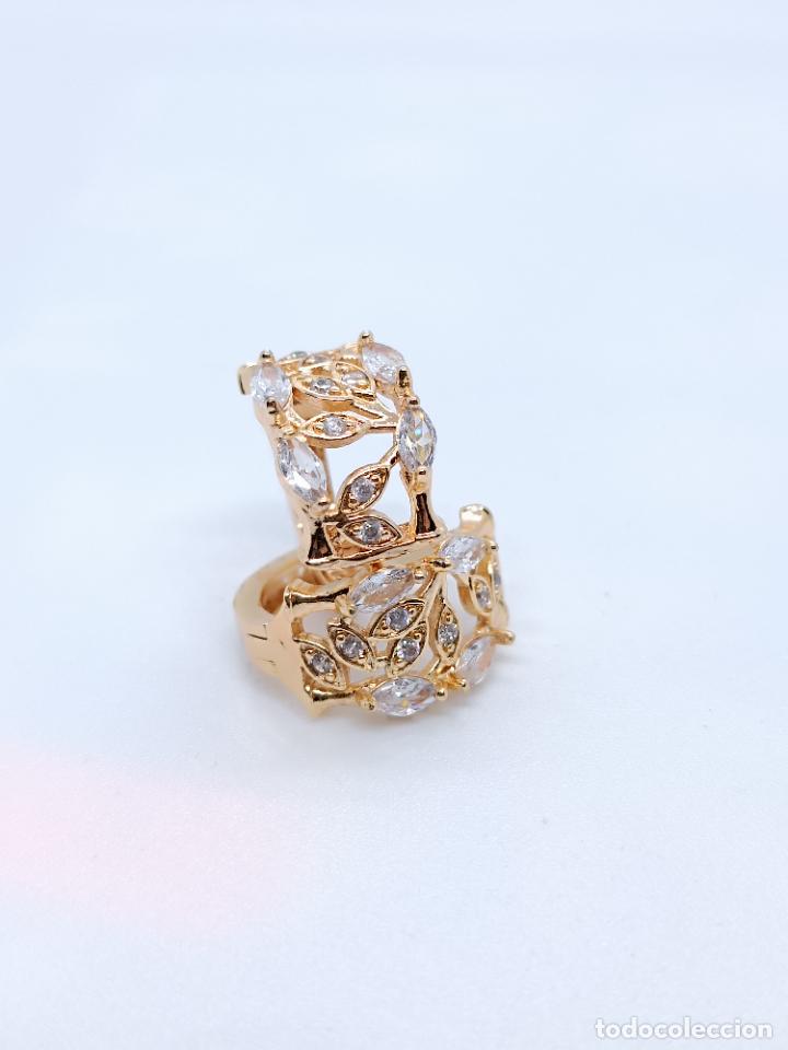 Joyeria: Preciosos pendientes en oro 14k con turmalinas rosas estilo bamb&uacute; - Foto 4
