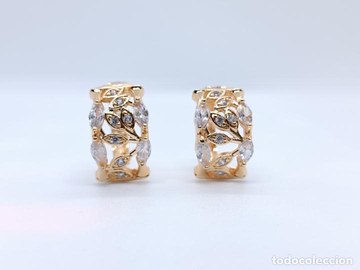 Joyeria: Preciosos pendientes en oro 14k con turmalinas rosas estilo bamb&uacute; - Foto 5