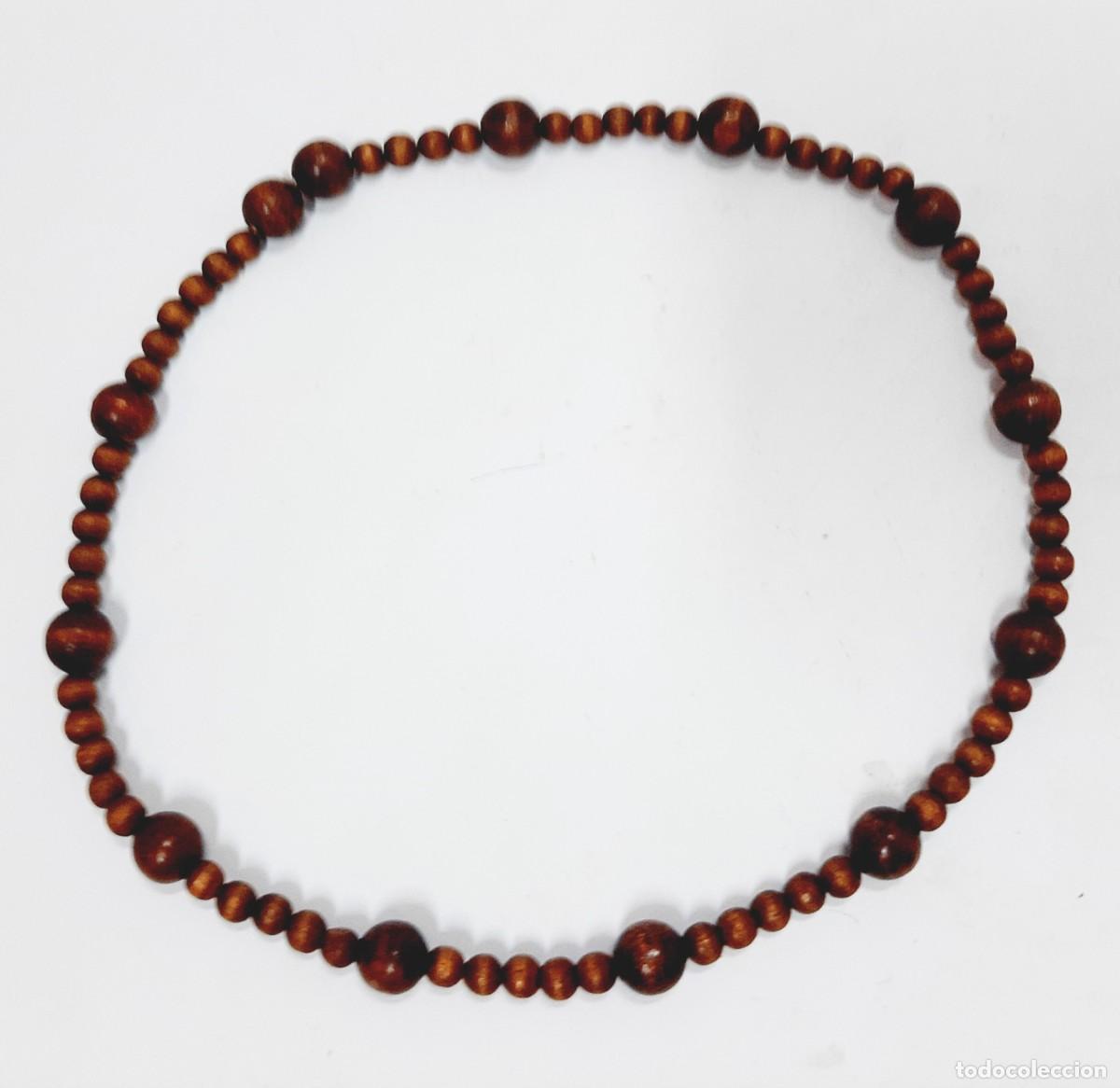 Joyeria: Collar de cuentas de madera vintage(2.2) - Foto 2