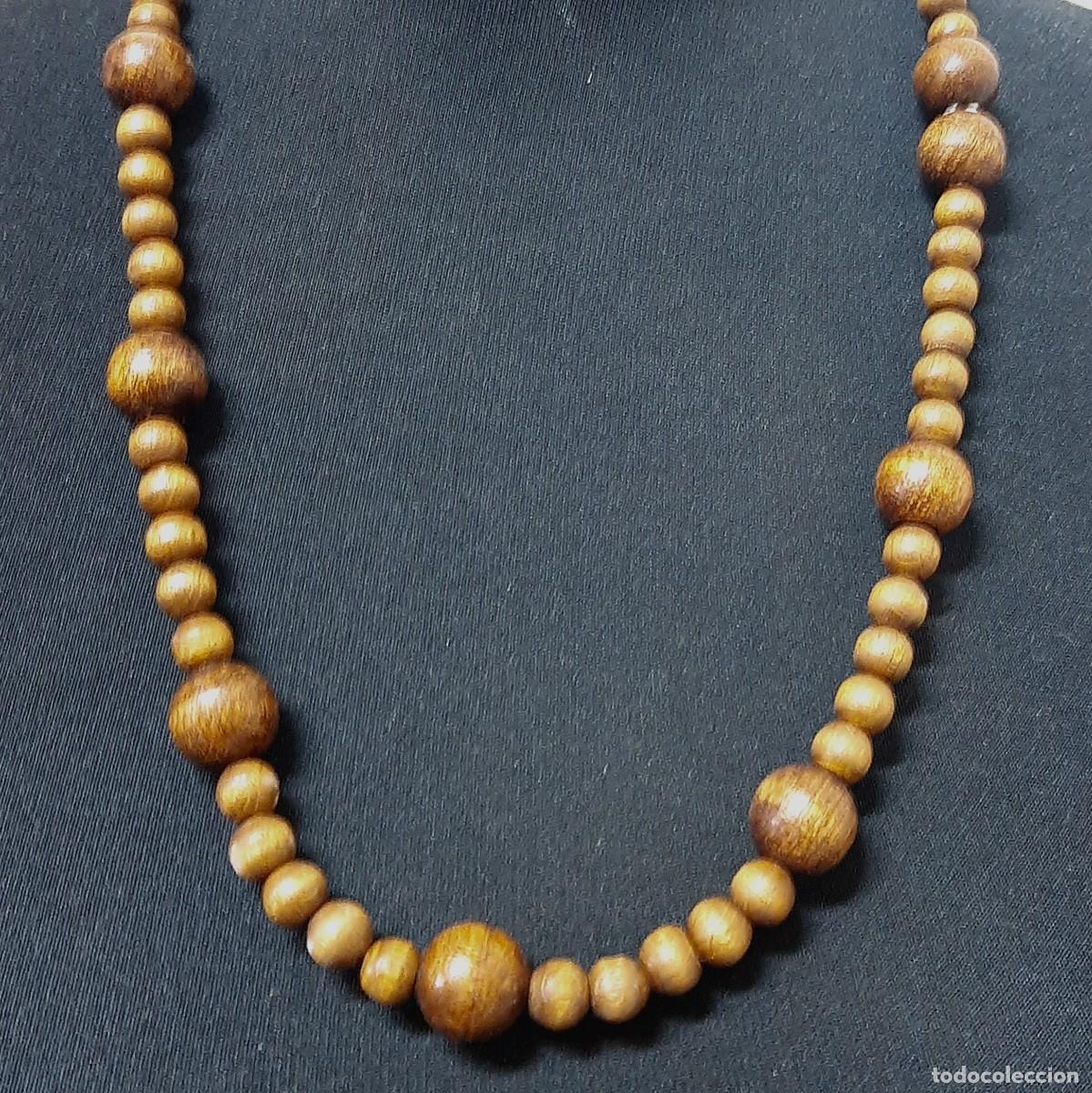 Joyeria: Collar de cuentas de madera vintage(2.2) - Foto 5