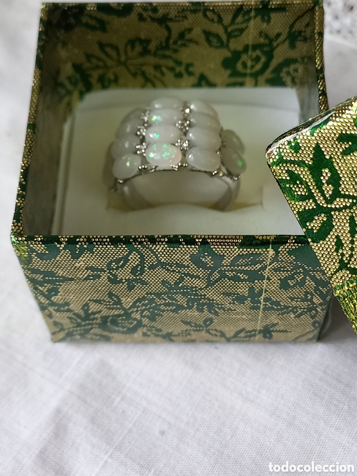 Joyeria: Bello anillo en plata, circonitas y opalos creados - Foto 1