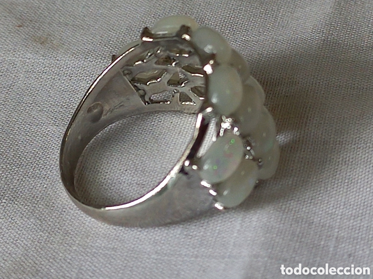Joyeria: Bello anillo en plata, circonitas y opalos creados - Foto 6