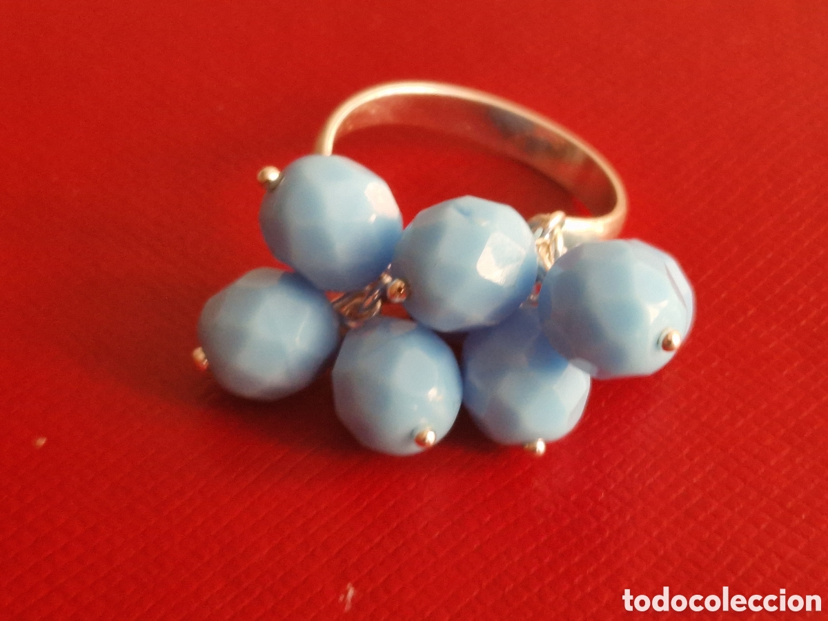 Joyeria: ANILLO DE PLATA DE LEY PIEDRAS AZULES NUEVO - Foto 4
