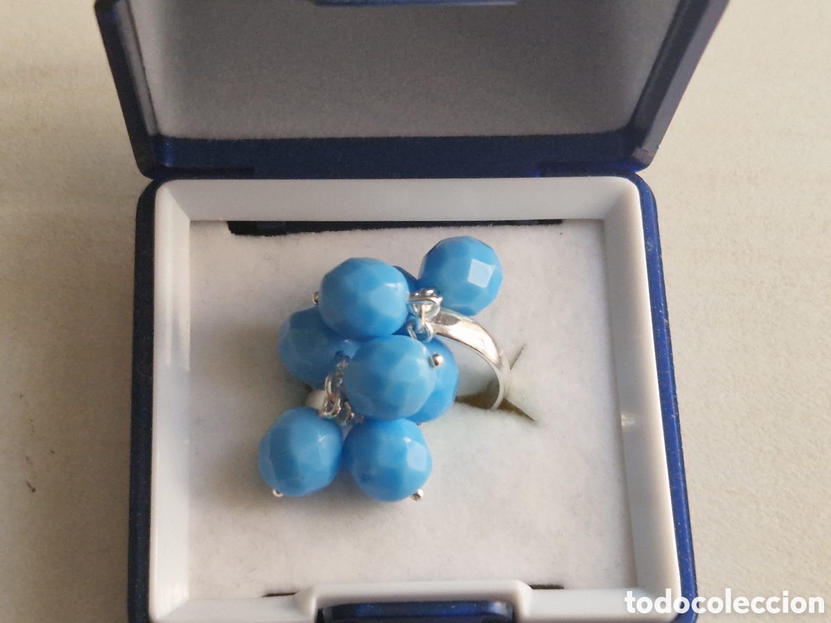 Joyeria: ANILLO DE PLATA DE LEY PIEDRAS AZULES NUEVO - Foto 5