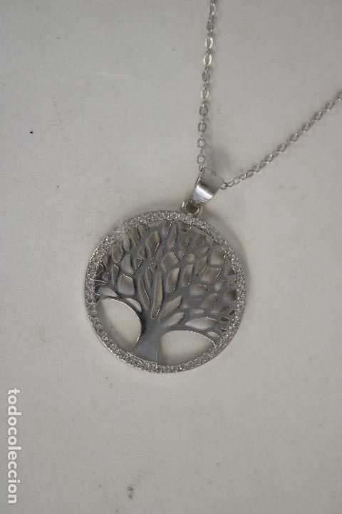 Gioielleria: colgante y cadena plata 925 arbol de la vida
