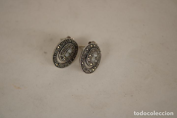 Joaillerie: pendientes ovalados plata 925 con marquesitas