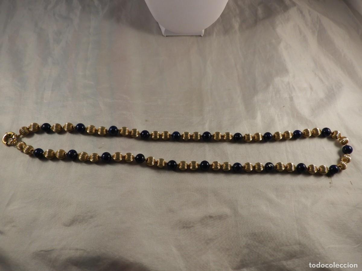 Joyeria: COLLAR DE BOLAS DORADAS Y AZULES DE LAPISLAZULI - Foto 6