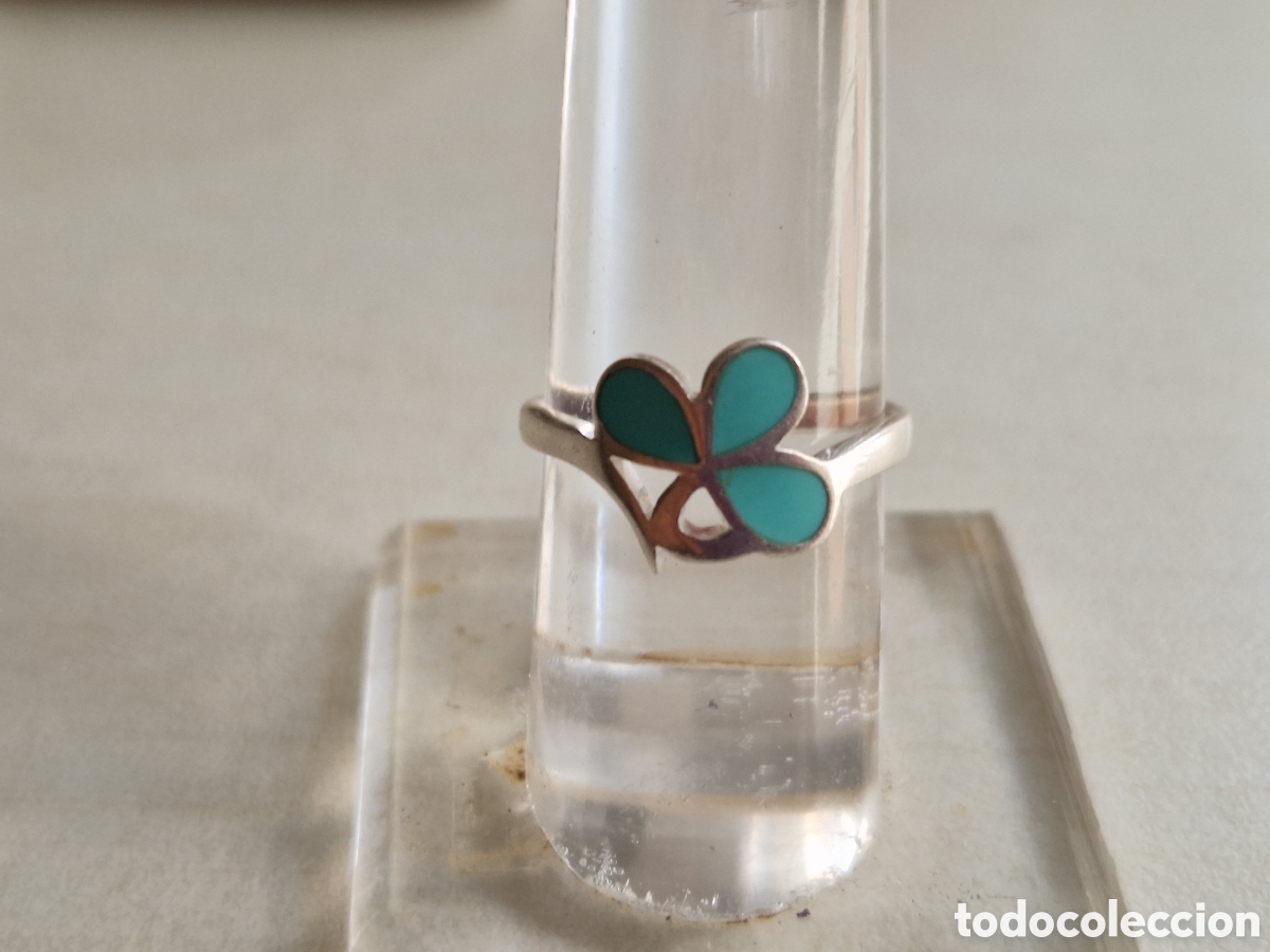 Joyeria: ANILLO DE PLATA DE LEY CONTRASTES Y NACAR NUEVO - Foto 2