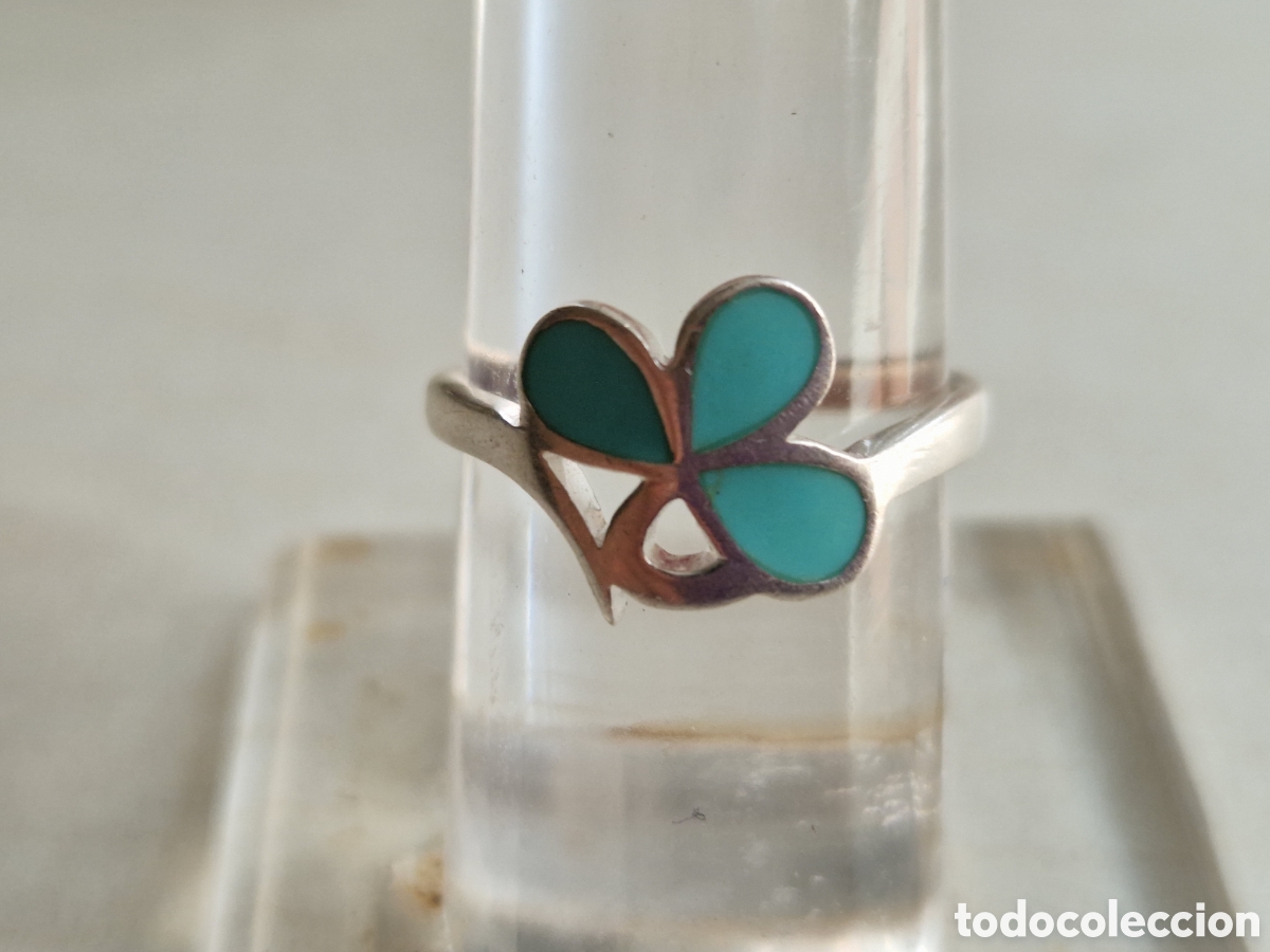 Joyeria: ANILLO DE PLATA DE LEY CONTRASTES Y NACAR NUEVO - Foto 1