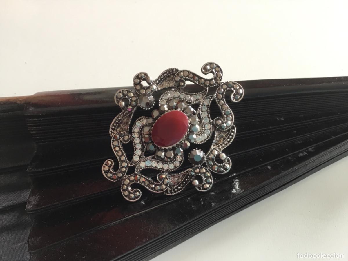 Joyeria: BROCHE CON GRANATE CREADO Y HEMATITES. ESTILO ISABELINO - Foto 2