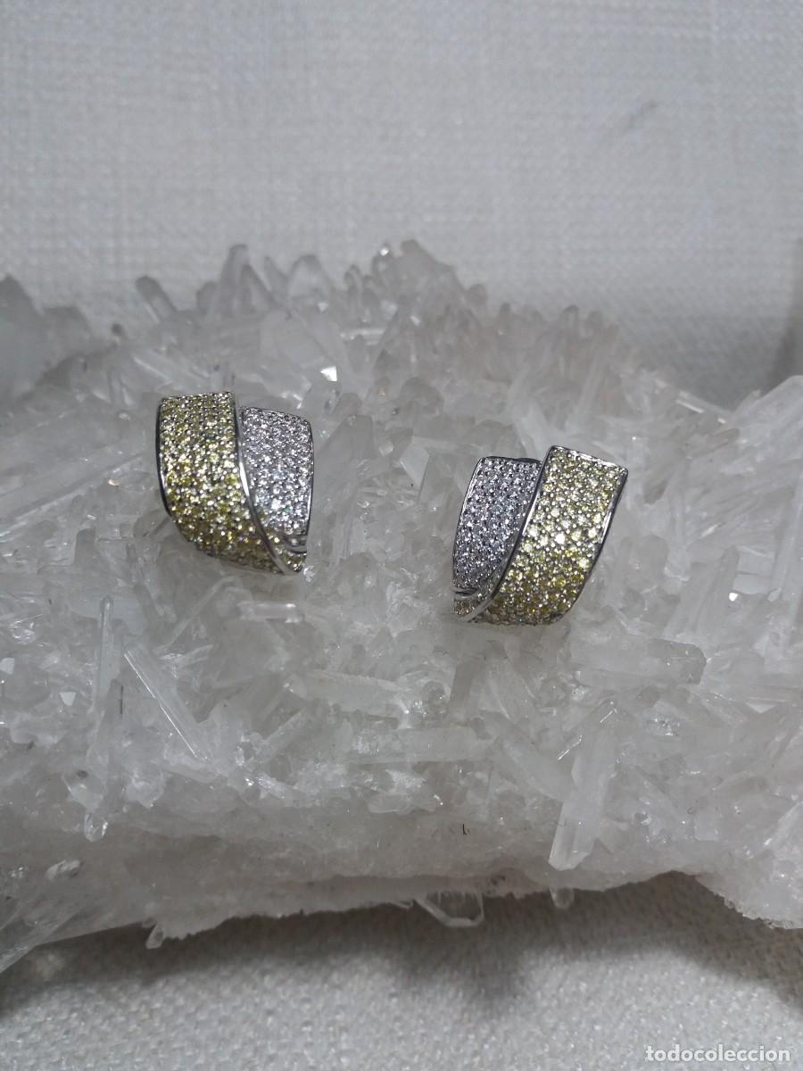Joyeria: Pendientes Plata Ley Circonitas. Oxette. - Foto 3