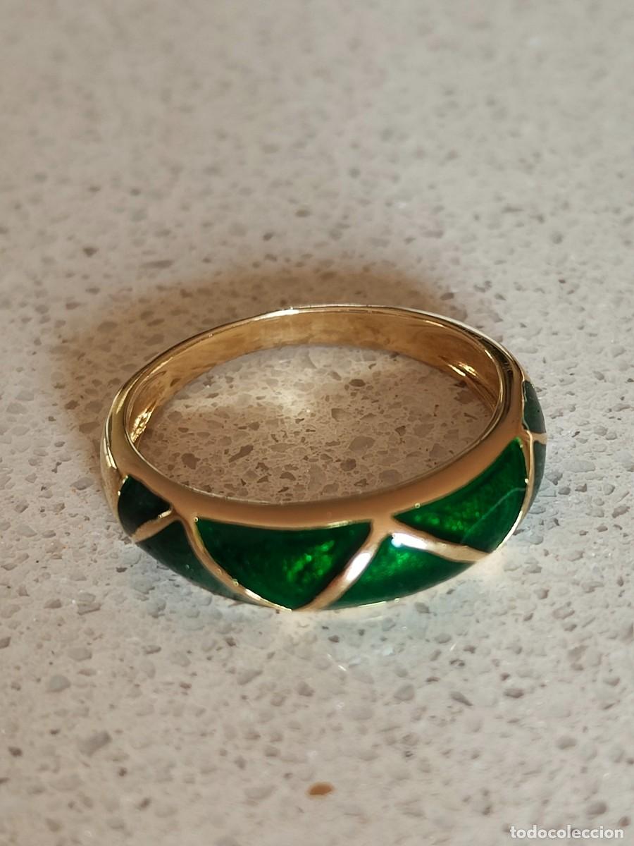 Joyeria: ANILLO ORO 18K Y ESMALTE VERDE - Foto 10