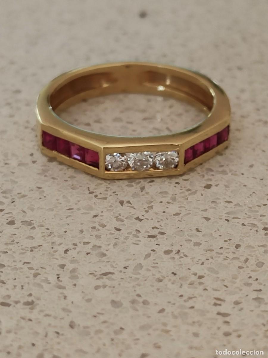 Joyeria: TRESILLO ORO 18K RUB&Iacute;S Y BRILLANTES - Foto 2