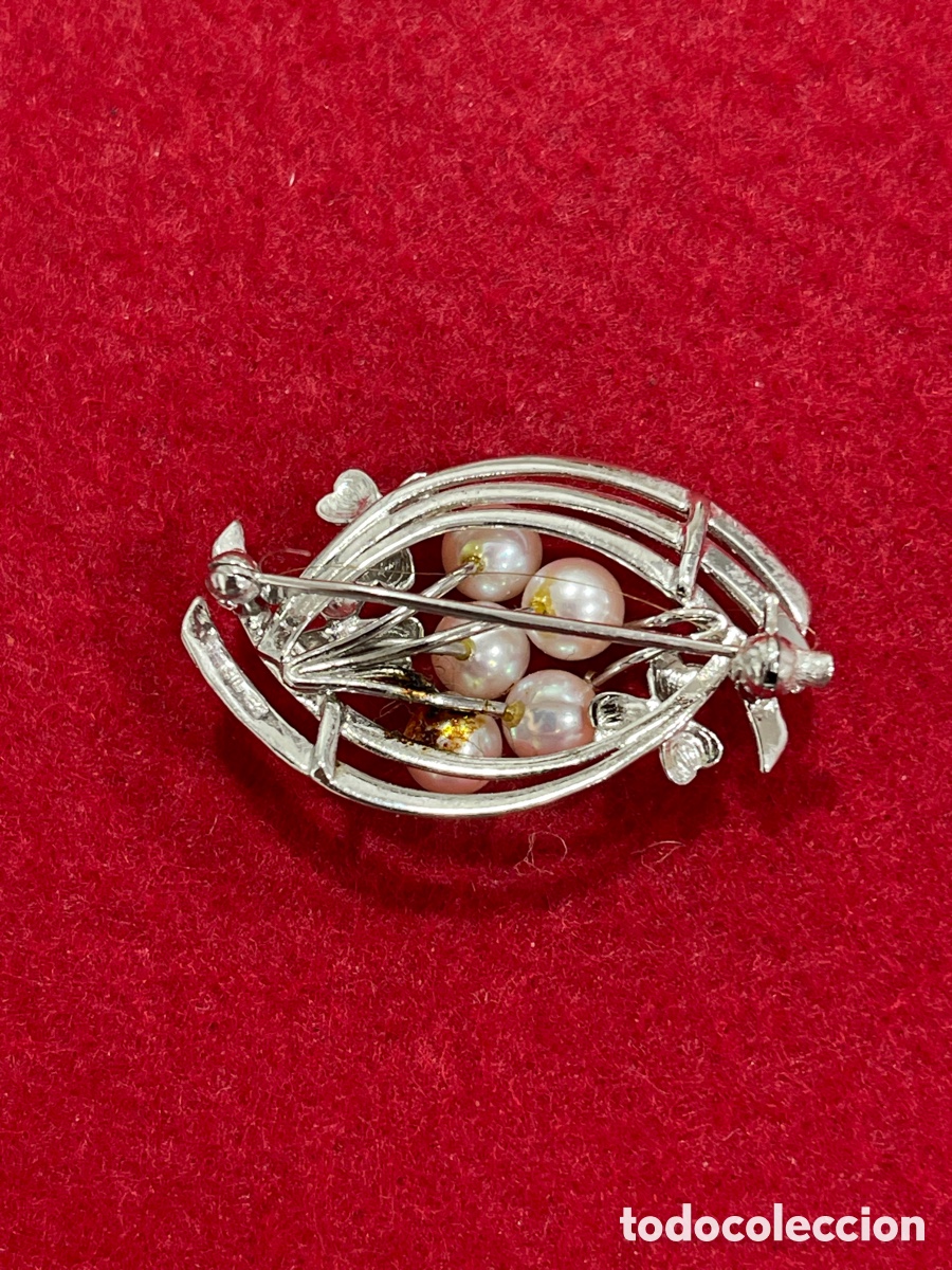 Joyeria: Bonito, broche en plata de ley y perlas. - Foto 2