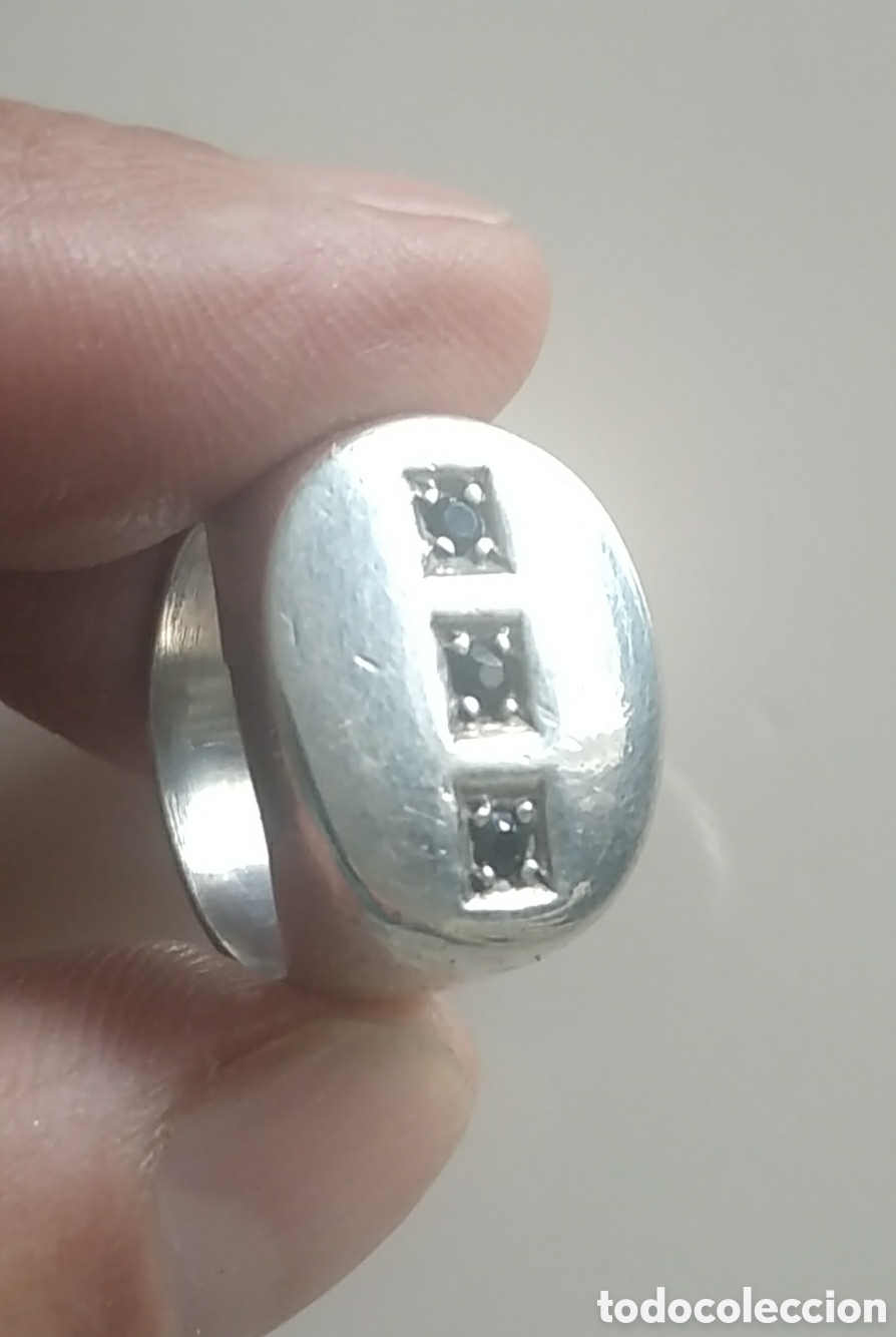 Joyeria: Anillo de plata 925 y azabache - Foto 3