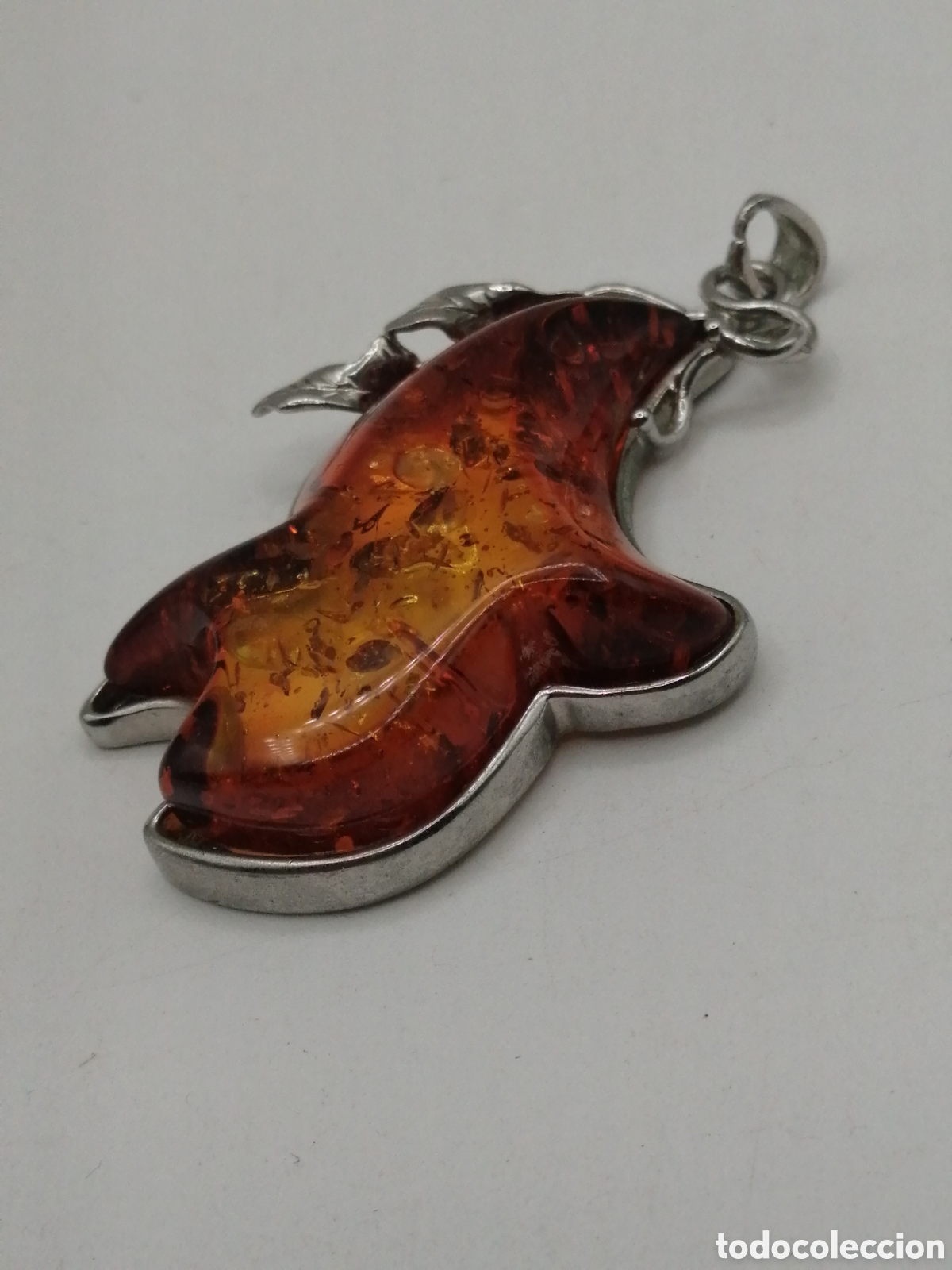 Joyeria: Colgante &aacute;mbar. Metal plateado - Foto 3