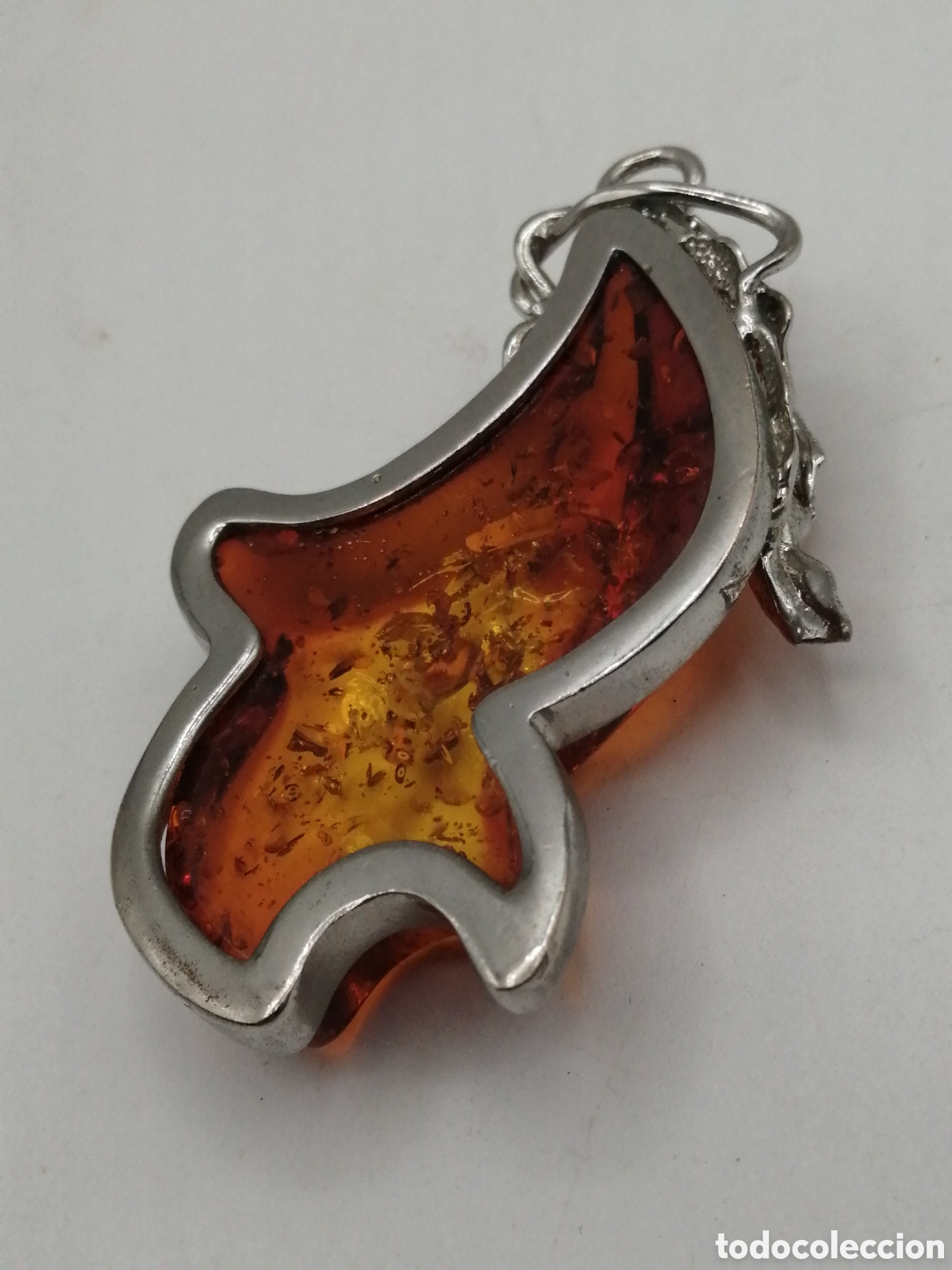 Joyeria: Colgante &aacute;mbar. Metal plateado - Foto 5