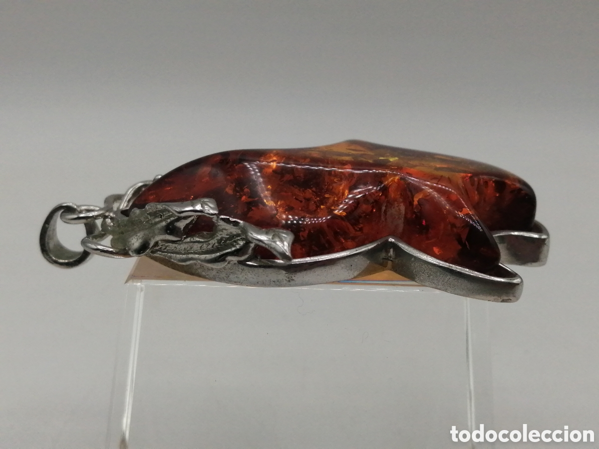 Joyeria: Colgante &aacute;mbar. Metal plateado - Foto 6