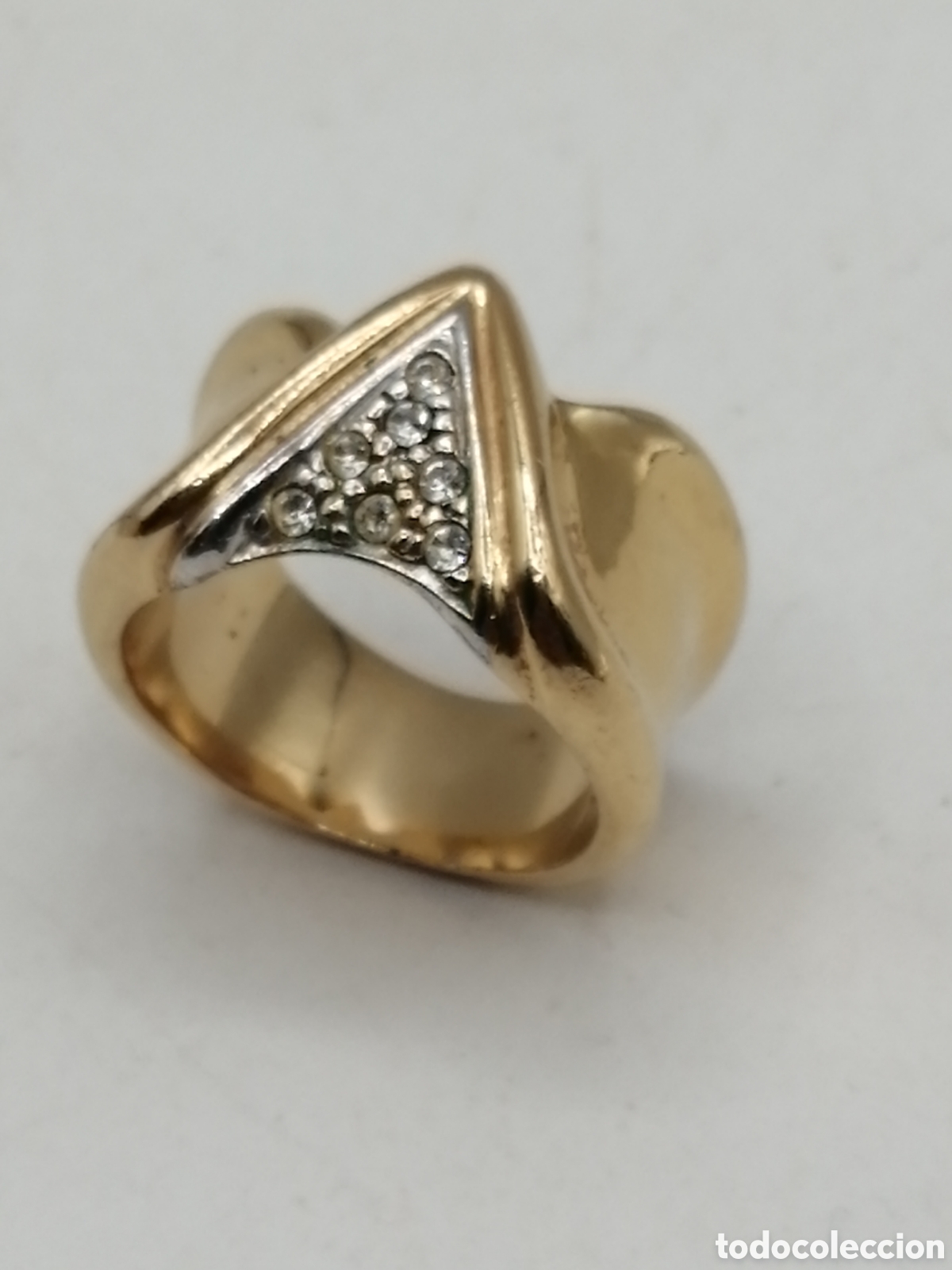 Joyeria: Anillo metal chapado oro y circonitas - Foto 2