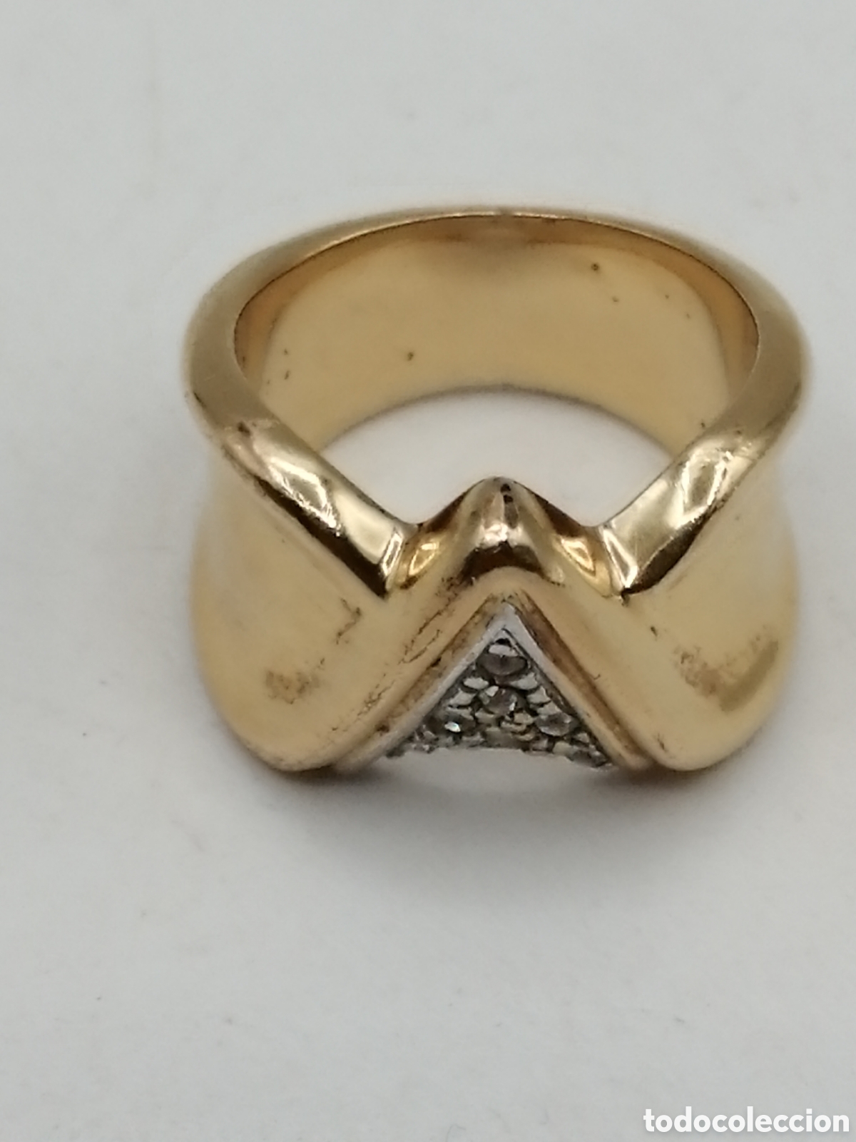 Joyeria: Anillo metal chapado oro y circonitas - Foto 3