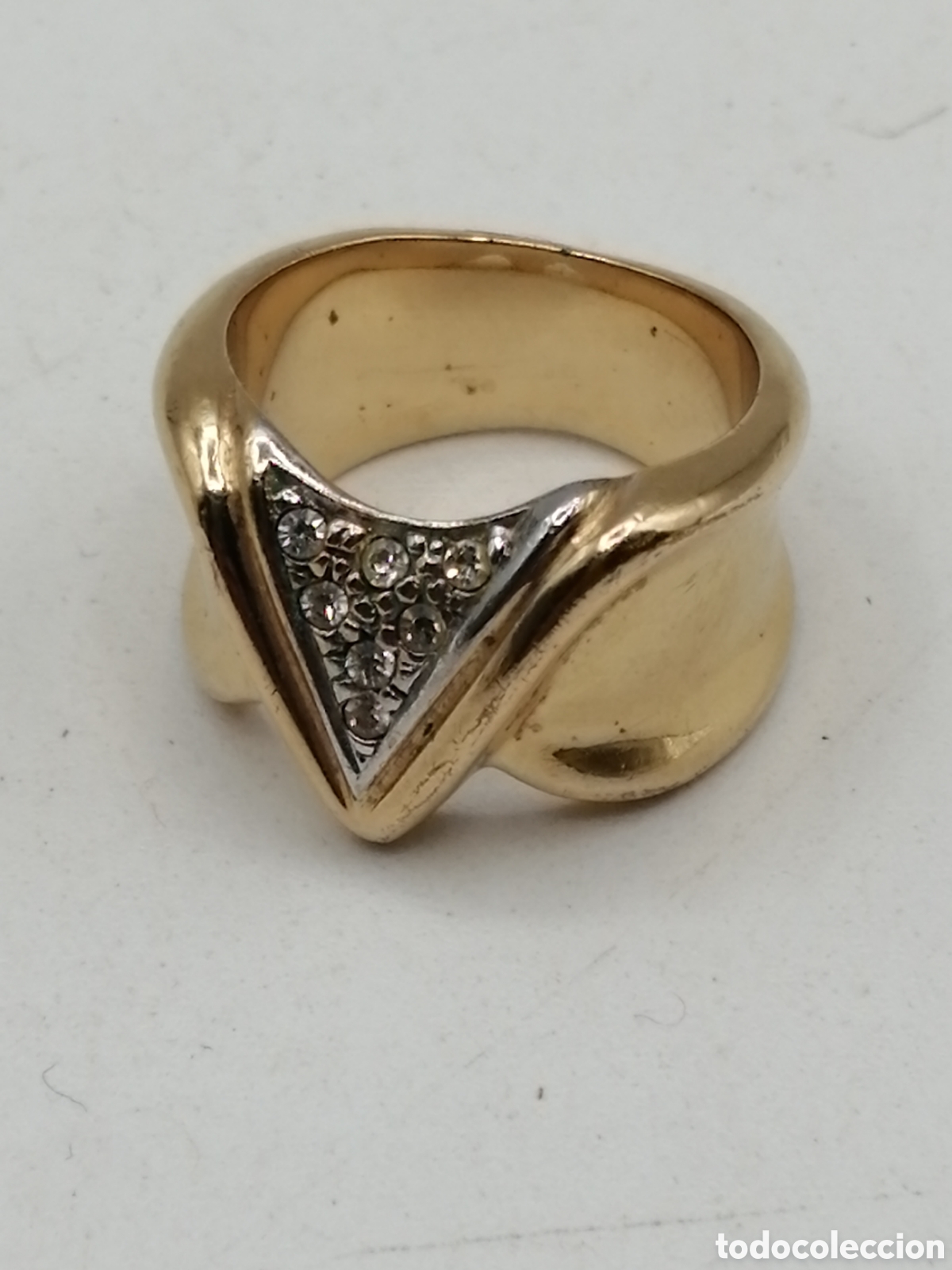 Joyeria: Anillo metal chapado oro y circonitas - Foto 4