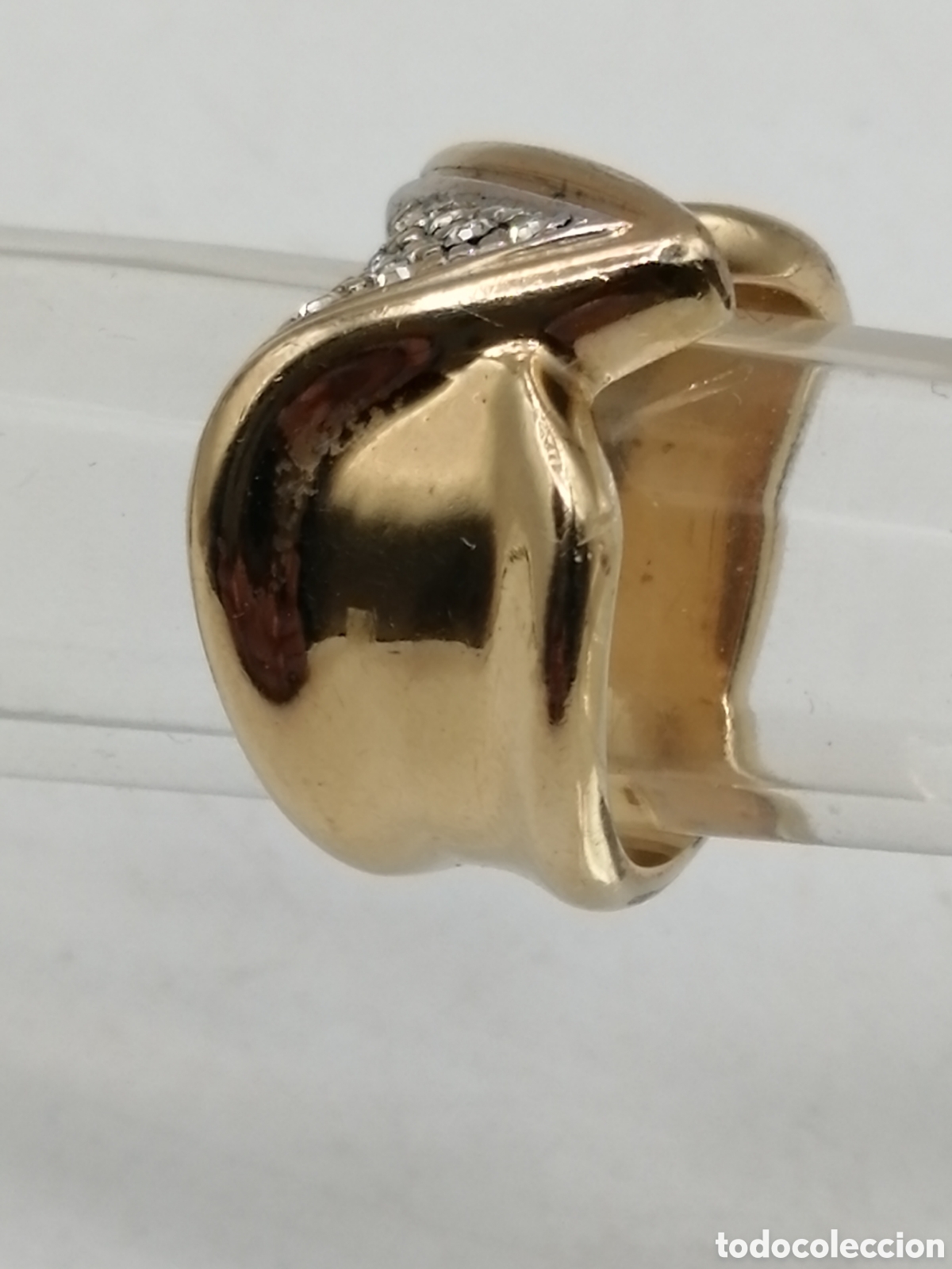 Joyeria: Anillo metal chapado oro y circonitas - Foto 6