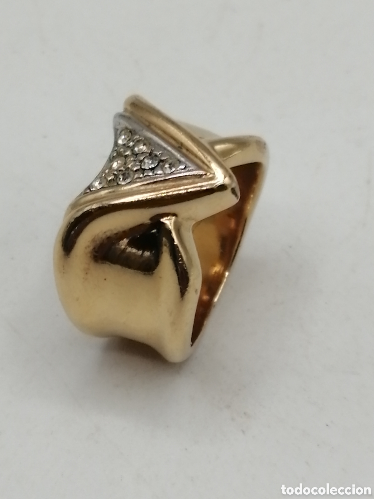 Joyeria: Anillo metal chapado oro y circonitas - Foto 1