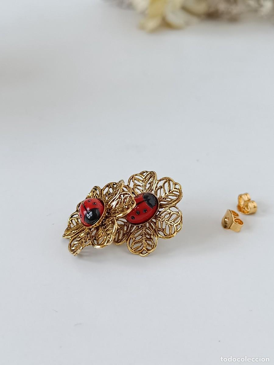 Joyeria: ⌛Pendientes vintage de mariquitas - Foto 5